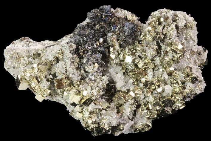 Sphalerite, Pyrite and Quartz Association - Peru #87745